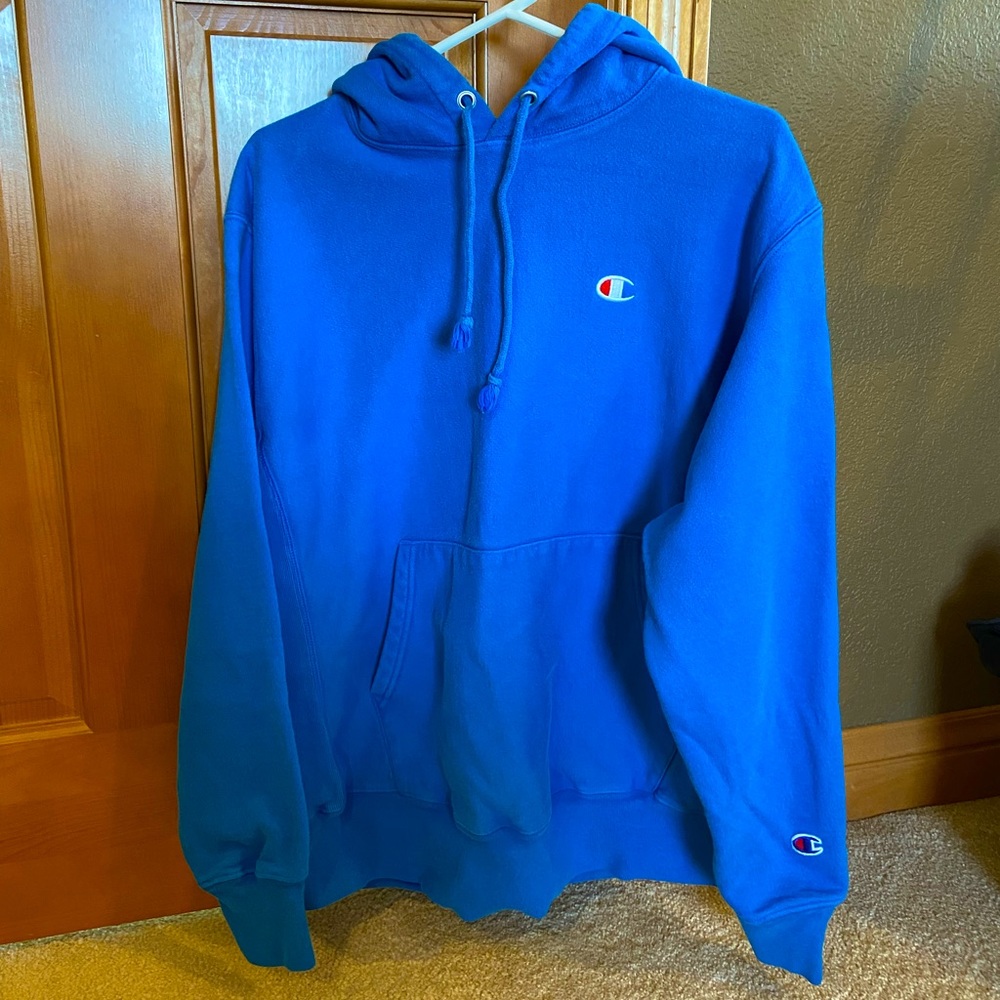 Champion Reverse Weave Hooded Sweatshirt, Large
